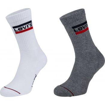 Levi's REGULAR CUT SPRTWR LOGO 2P Ponožky, bílá, velikost 39-42