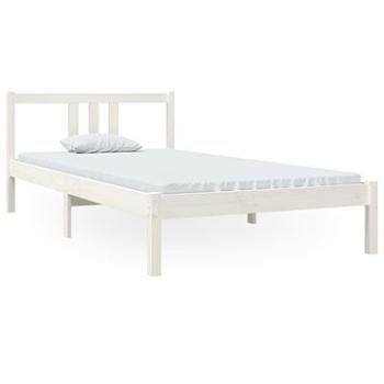 Rám postele bílý masivní dřevo 100 × 200 cm, 814875 (814875)