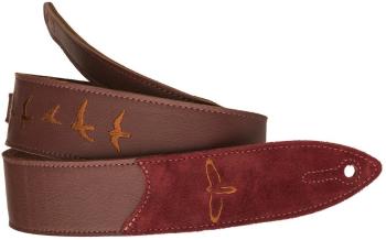 PRS Premium Leather Strap Burgundy Birds