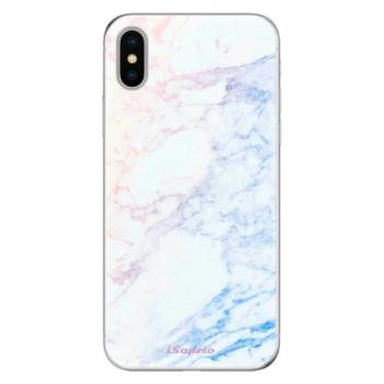 Odolné silikonové pouzdro iSaprio - Raibow Marble 10 - iPhone X