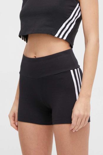 Kraťasy adidas Originals dámské, černá barva, vzorované, high waist, IP2980