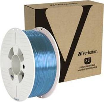 Vlákno pro 3D tiskárny Verbatim 55056, PETG plast, 1.75 mm, 1 kg, modrá (transparentní)