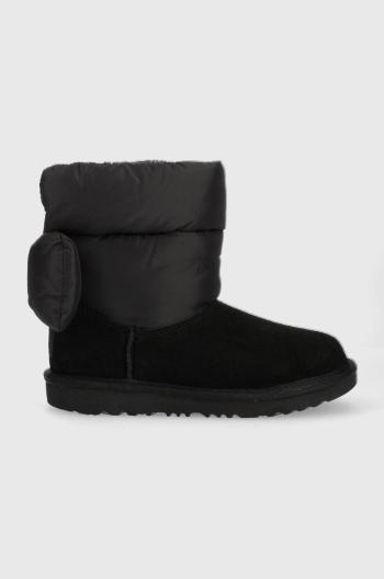 Dětské sněhule UGG BAILEY BOW MAXI černá barva