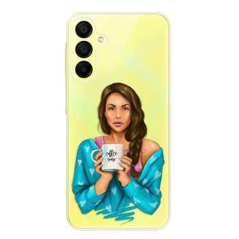 Odolné silikonové pouzdro iSaprio - Coffe Now - Brunette - Samsung Galaxy A15 / A15 5G