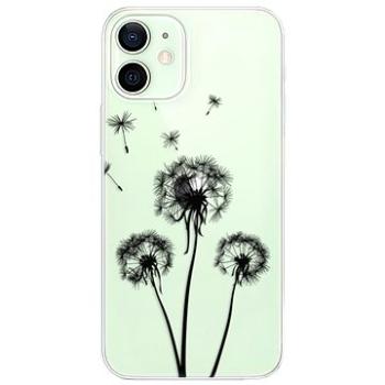 iSaprio Three Dandelions - black pro iPhone 12 (danbl-TPU3-i12)