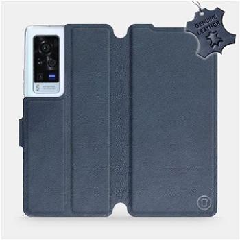Kožené flip pouzdro na mobil Vivo X60 Pro 5G - Modré -  Blue Leather (5903516815715)