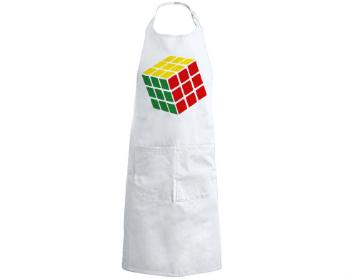 Kuchyňská zástěra Rubikova kostka