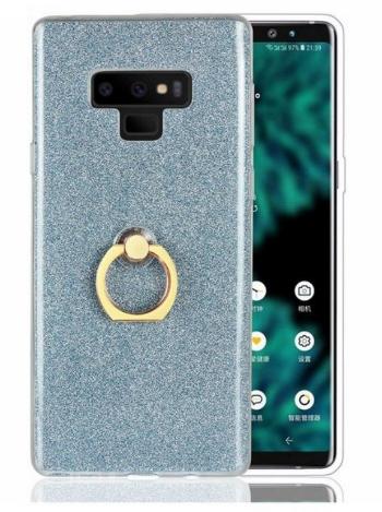 Ziskoun Silikonový lesklý zadní kryt pro Samsung Note 9 se stojánkem PZK17 Barva: Modrá