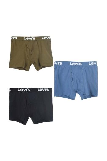 Dětské boxerky Levi's 3-pack černá barva