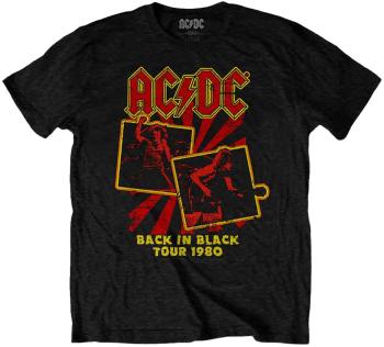 AC/DC Tričko Back in Black Tour 1980 Black XL