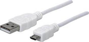 USB 2.0 kabel Manhattan 324069, 1.80 m, bílá