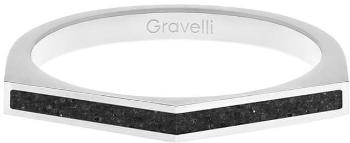 Gravelli Ocelový prsten s betonem Two Side ocelová/antracitová GJRWSSA122 53 mm