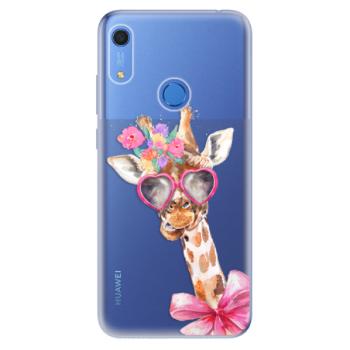 Odolné silikonové pouzdro iSaprio - Lady Giraffe - Huawei Y6s