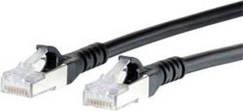 Síťový kabel RJ45 Metz Connect 1308455000-E, CAT 6A, S/FTP, 5.00 m, černá