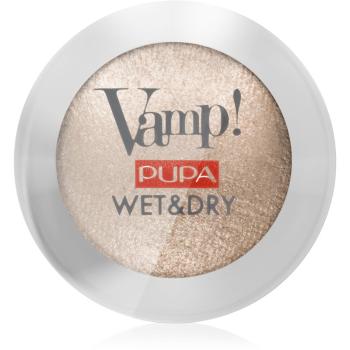 Pupa Vamp! Wet&Dry oční stíny pro mokré a suché použití s perleťovým leskem odstín 100 Champagne Gold 1 g