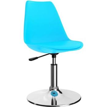 Otočné jídelní židle 2 ks modré umělá kůže (324213)