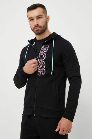 Mikina BOSS Boss Athleisure pánská, černá barva, s aplikací