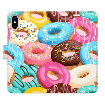 Flipové pouzdro iSaprio - Donuts Pattern 02 - iPhone X/XS