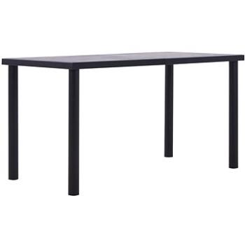 Jídelní stůl černý a betonově šedý 140x70x75 cm MDF (281858)