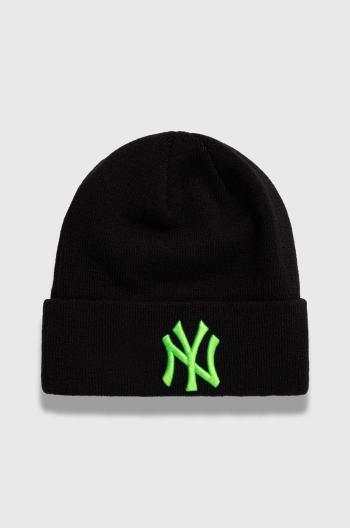 Čepice New Era černá barva, z husté pleteniny, NEW YORK YANKEES