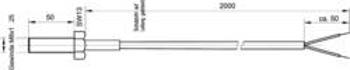 Termočlánek Enda K10-Pt100, podle DIN EN60751, -50 až 400 °C, délka kabelu 2 m
