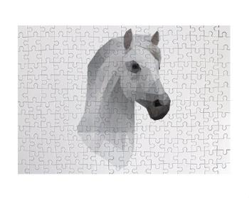Puzzle A3 130 dílků Kůň z polygonů