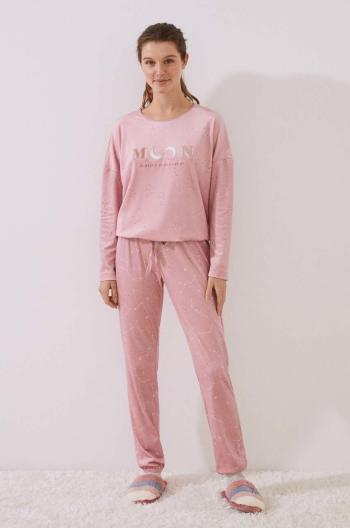 Pyžamo women'secret Cozy Day & Night růžová barva