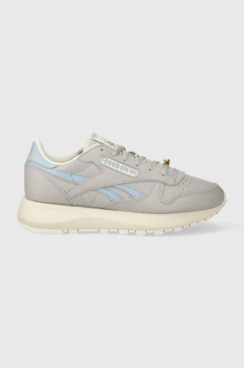 Kožené sneakers boty Reebok Classic CLASSIC LEATHER šedá barva