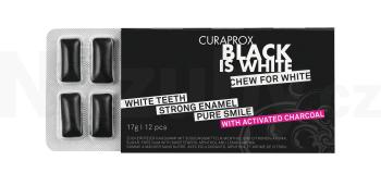 Curaprox Black is White žvýkačky 12 ks