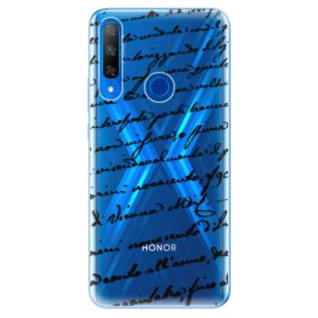 Odolné silikonové pouzdro iSaprio - Handwriting 01 - black - Huawei Honor 9X