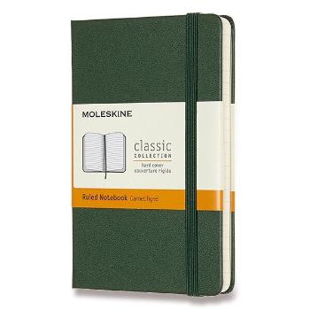 Zápisník Moleskine VÝBĚR BAREV - tvrdé desky - S, linkovaný 1331/11142 - Zápisník Moleskine - tvrdé desky tm. zelený