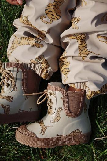 Dětské holínky Konges Sløjd THERMO BOOTS PRINT hnědá barva, KS101306