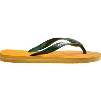 HAVAIANAS BRASIL LOGO Unisex žabky, žlutá, velikost 45/46