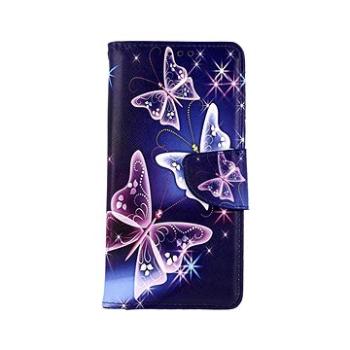 TopQ Pouzdro Xiaomi Redmi 8 knížkové Modré s motýlky 47240 (Sun-47240)