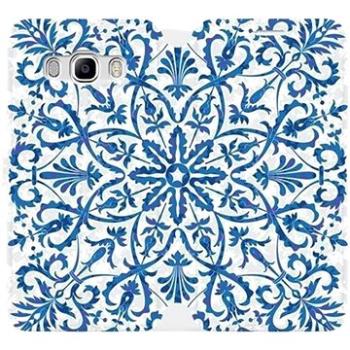 Flipové pouzdro na mobil Samsung Galaxy J5 2016 - ME01P Modré květinové vzorce (5903226203352)