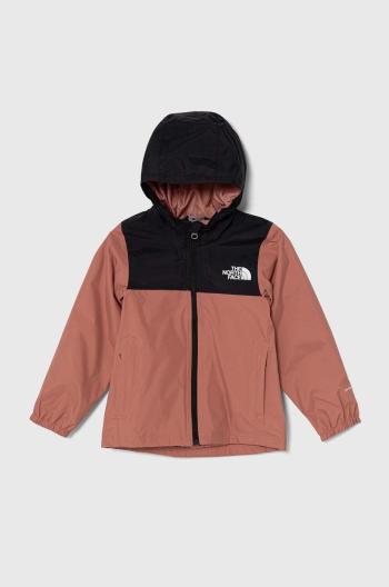 Dětská bunda The North Face RAINWEAR SHELL hnědá barva