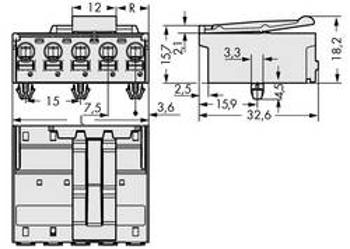 Konektor do DPS WAGO 2092-3524/020-000, 32.60 mm, pólů 4, rozteč 7.50 mm, 50 ks