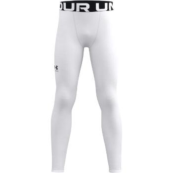 Under Armour COLDGEAR&reg; LEGGINS Chlapecké legíny, bílá, velikost