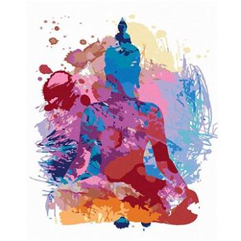 Diamondi - Diamantové malování - ABSTRAKTNÍ BAREVNÝ BUDDHA, 40x50 cm, Vypnuté plátno na rám (603926B)