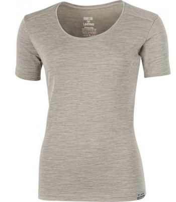 Lasting dámské merino triko IRENA béžová Velikost: L dámské tričko s krátkým rukávem