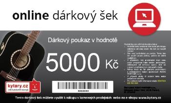 Kytary.cz Online dárkový šek 5000 Kč