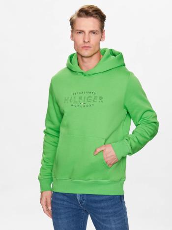 Tommy Hilfiger pánská zelená mikina Logo - S (LWY)