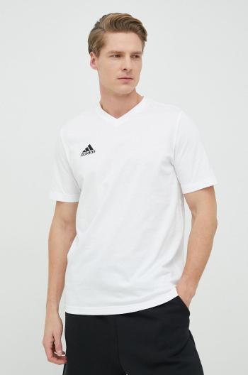 Bavlněné tričko adidas Performance bílá barva