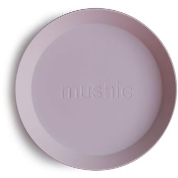 Mushie Round Dinnerware Plates talíř Soft Lilac 1 ks