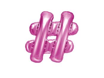 PartyDeco Fóliový balónek Mini - Symbol # růžový 35cm
