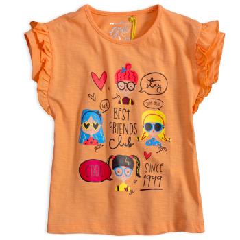 Dívčí tričko  LEMON BERET COOL FRIENDS oranžové Velikost: 116-122