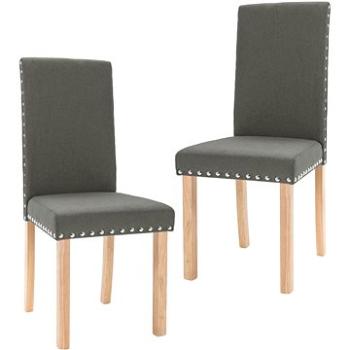 Jídelní židle 2 ks tmavě šedé textil, 336789 (336789)