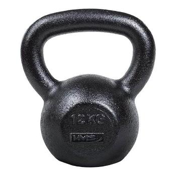 Litinový kettlebell HMS KZG12 12 kg, černý