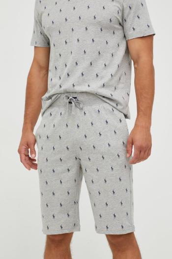 Bavlněné pyžamové šortky Polo Ralph Lauren šedá barva