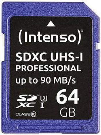 Paměťová karta SDXC, 64 GB, Intenso Professional 3431490, Class 10, UHS-I